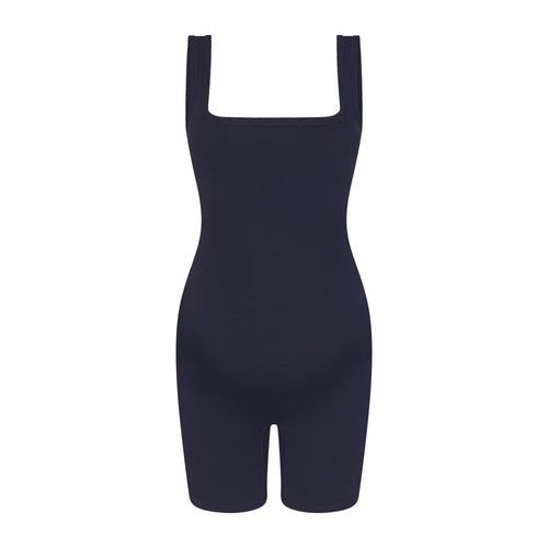 COTTON JERSEY MATERNITY ONESIE | NAVY