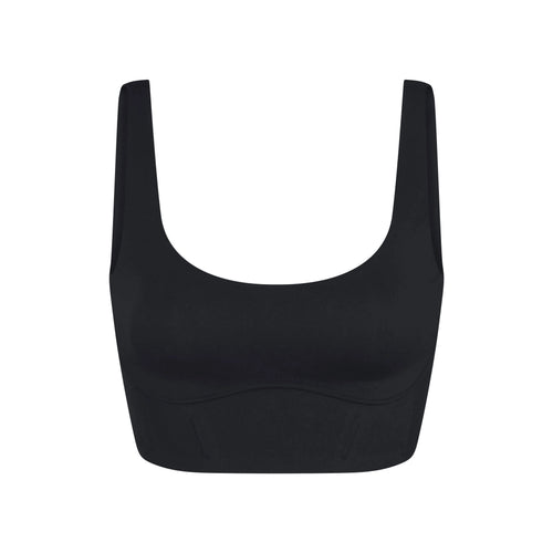 NikeSKIMS MATTE LONGLINE CORSET BRA | OBSIDIAN