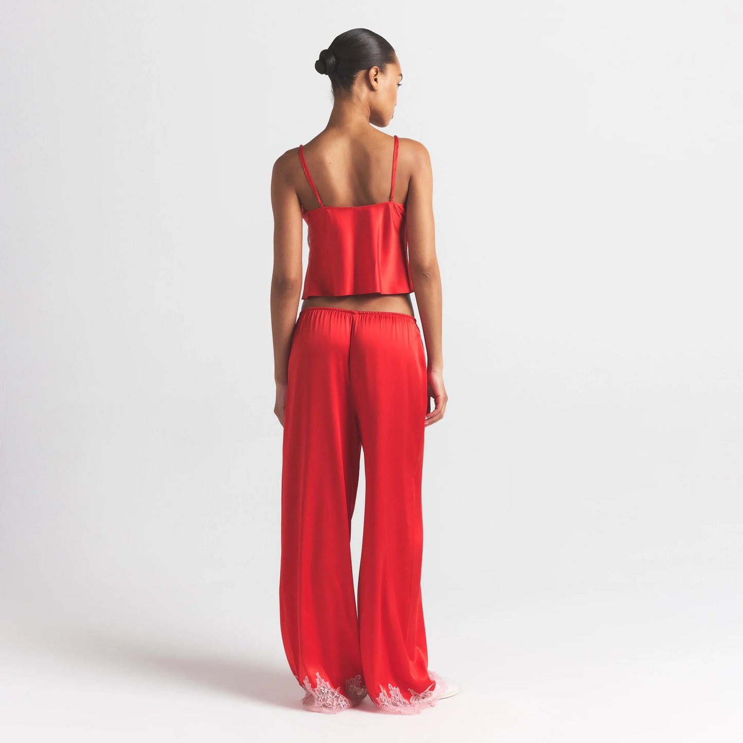 SILK LACE CAMI | RUBY CONTRAST