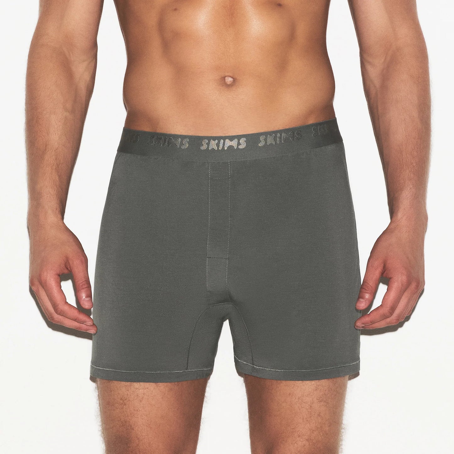 SKIMS STRETCH MENS KNIT BOXER 3-PACK | GUNMETAL MULTI