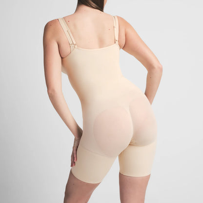 SEAMLESS SCULPT BUTT LIFTING OPEN BUST BODYSUIT | SAND