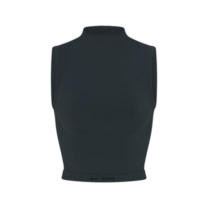 NikeSKIMS VINTAGE SEAMLESS MOCK NECK BRA TOP | DARK TEAL