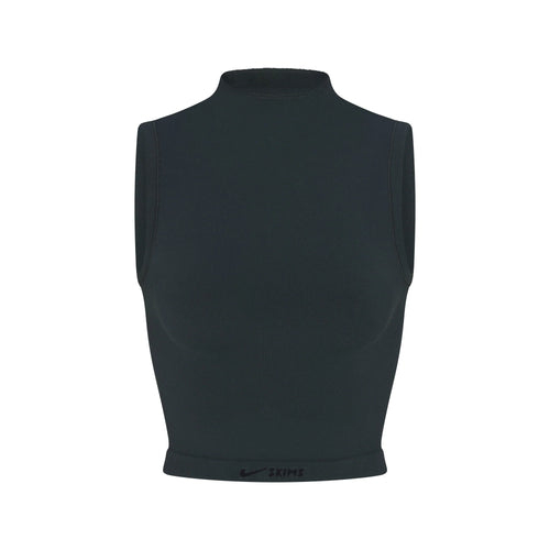 NikeSKIMS VINTAGE SEAMLESS MOCK NECK BRA TOP | DARK TEAL