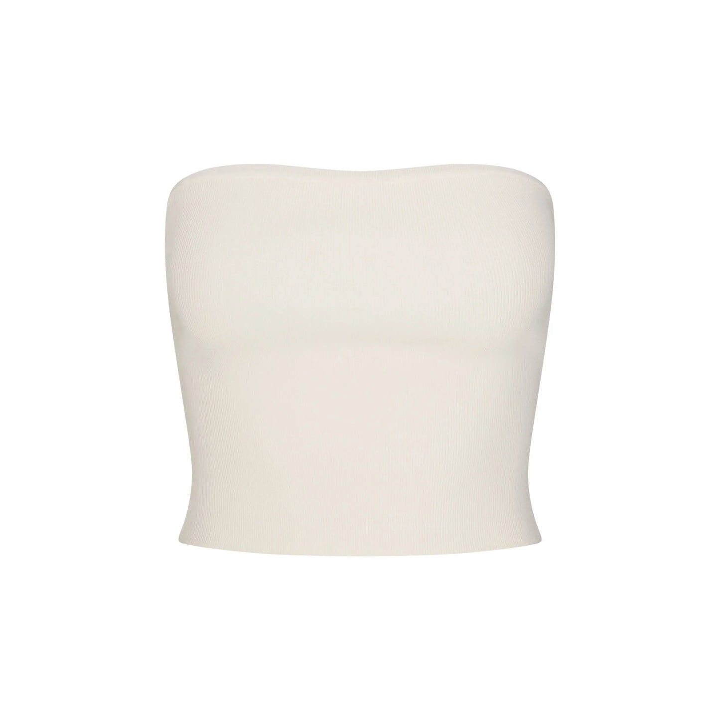 REFINED KNIT TUBE TOP | EGRET