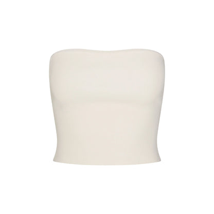 REFINED KNIT TUBE TOP | EGRET