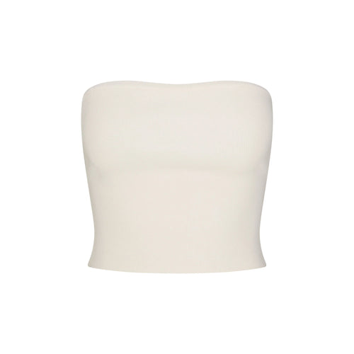 REFINED KNIT TUBE TOP | EGRET