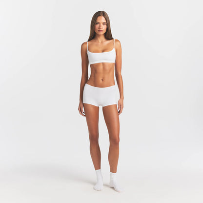 EVERYDAY COTTON SCOOP BRALETTE | SNOW