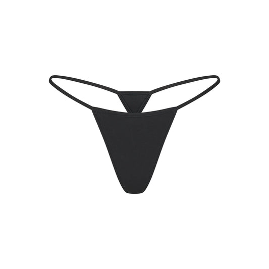 EVERYDAY COTTON STRING THONG | ONYX