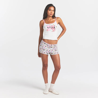 LOGO POINTELLE CAMI AND SHORT SET | MARBLE HAPPY BUNNIES