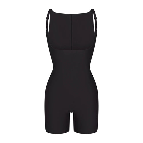 SKIMS BODY CORE SCULPT BACK SMOOTHING OPEN BUST MID THIGH BODYSUIT | ONYX