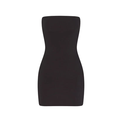 COTTON JERSEY MINI TUBE DRESS | SOOT