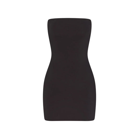 COTTON JERSEY MINI TUBE DRESS | SOOT