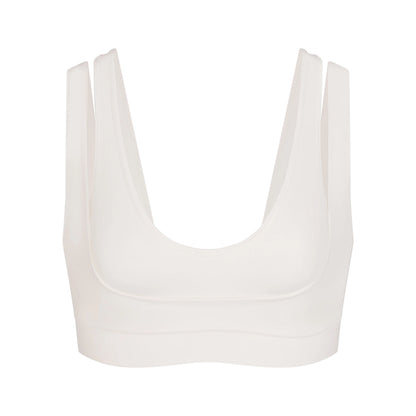 NikeSKIMS MATTE DOUBLE STRAP SCOOP BRA | IVORY