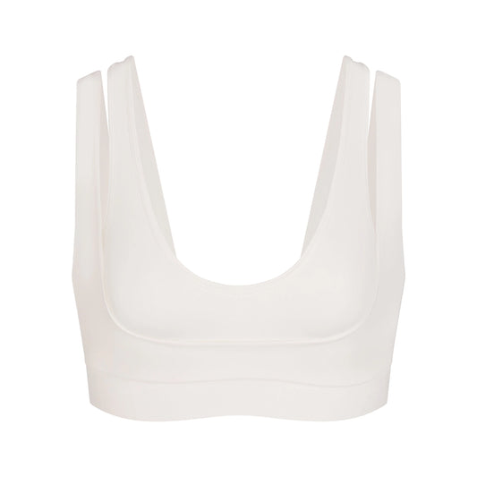 NikeSKIMS MATTE DOUBLE STRAP SCOOP BRA | IVORY