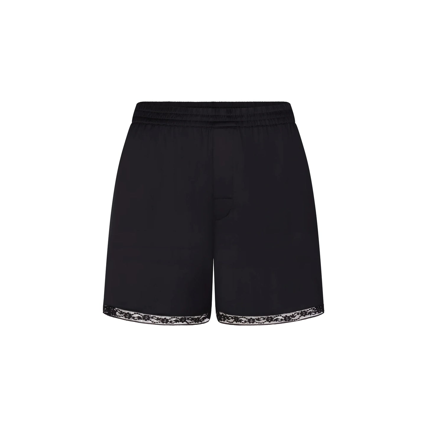 WOVEN SHINE LACE BOXER | ONYX