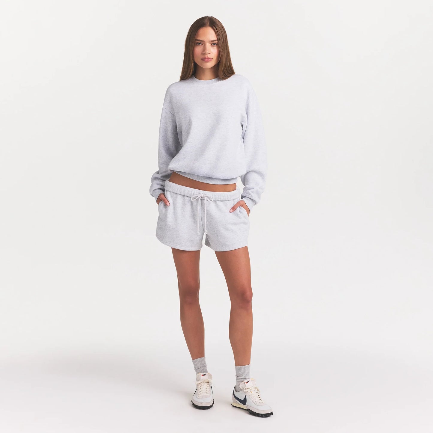 COTTON FLEECE CLASSIC CREWNECK | LIGHT HEATHER GREY