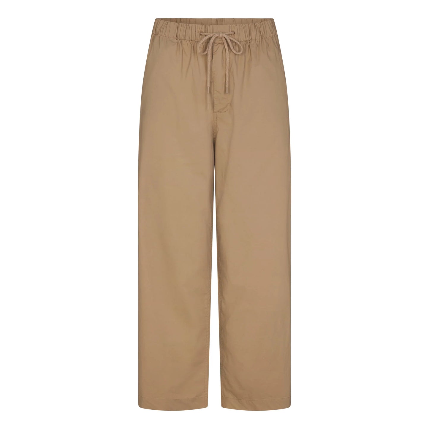 WOVEN COTTON OVERSIZED STRAIGHT LEG PANT | DESERT