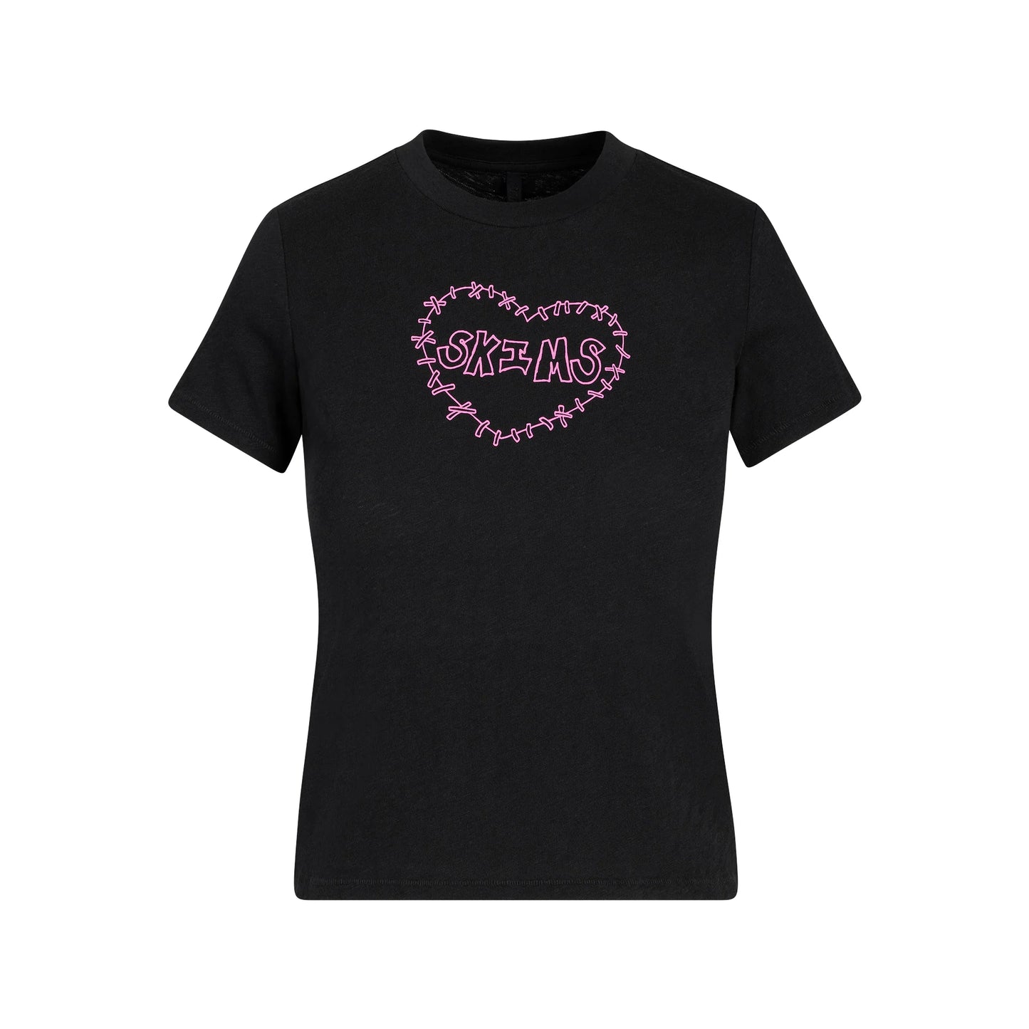 WORN IN JERSEY T-SHIRT | WASHED ONYX SKIMS HEART