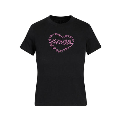 WORN IN JERSEY T-SHIRT | WASHED ONYX SKIMS HEART