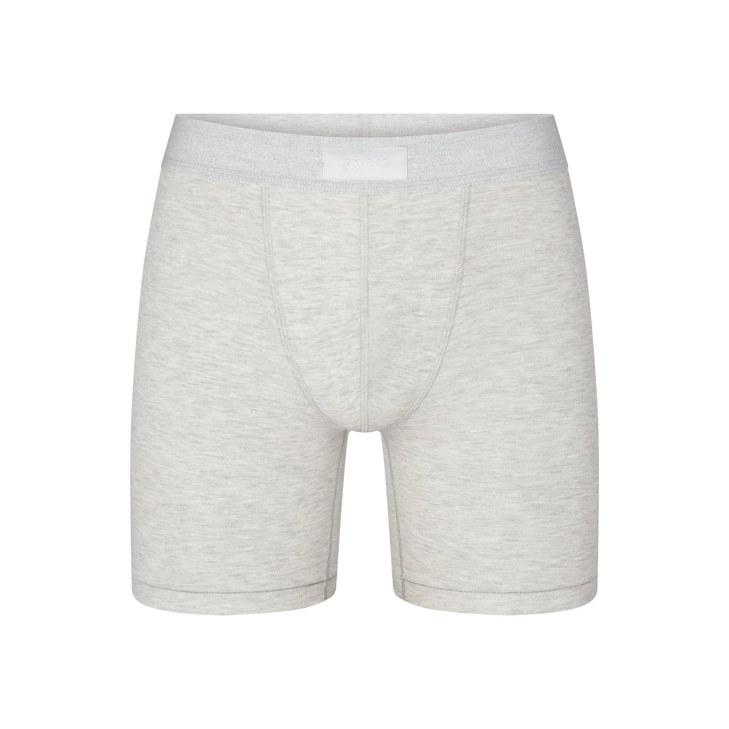 SKIMS COTTON MENS 5" BOXER BRIEF | LIGHT HEATHER GREY