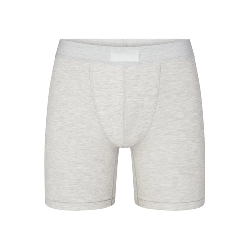 SKIMS COTTON MENS 5" BOXER BRIEF | LIGHT HEATHER GREY
