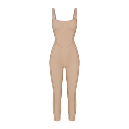POWER MESH SHAPEWEAR CATSUIT | CLAY