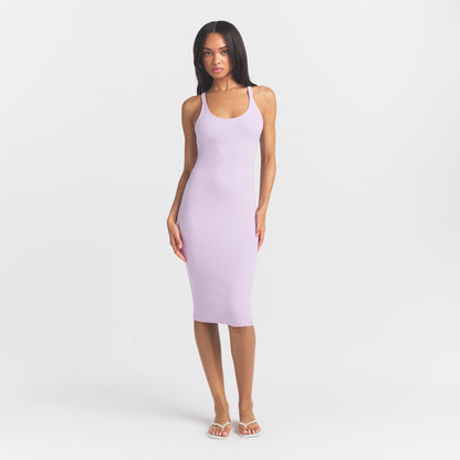 COTTON RIB TANK MIDI DRESS | SUGAR PLUM