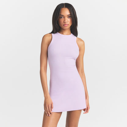 COTTON RIB TANK DRESS | SUGAR PLUM