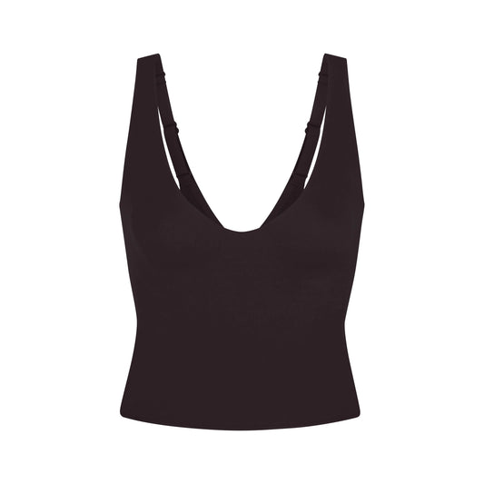 NikeSKIMS STUDIO STRETCH PLUNGE TANK | DARK ROAST