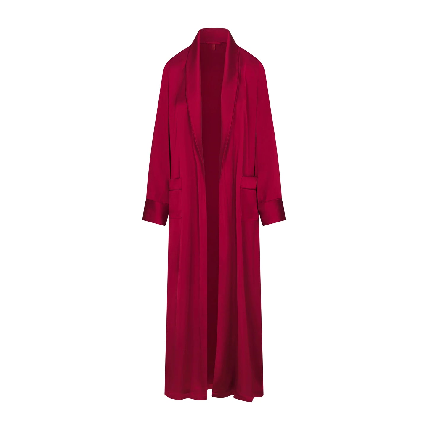 WOVEN SHINE LONG ROBE | BRICK