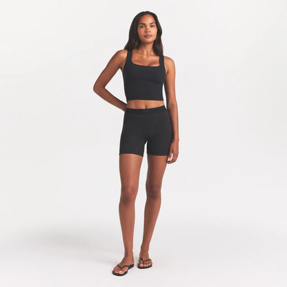 COTTON RIB BOXER | SOOT