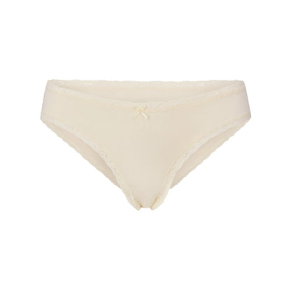 LIGHTWEIGHT COTTON LACE BRIEF | BUTTER TONAL