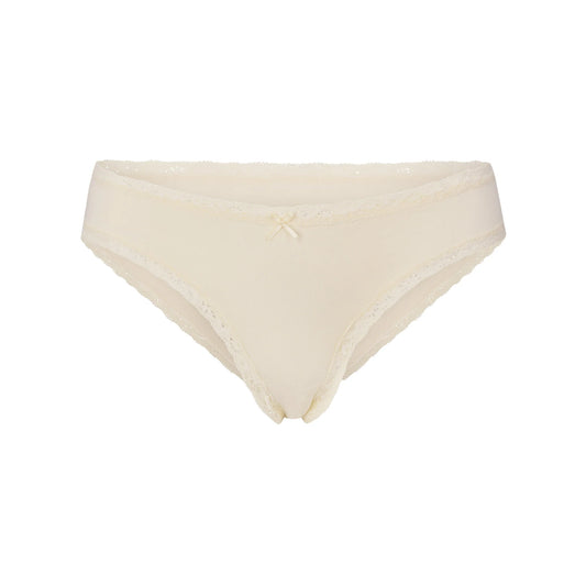LIGHTWEIGHT COTTON LACE BRIEF | BUTTER TONAL