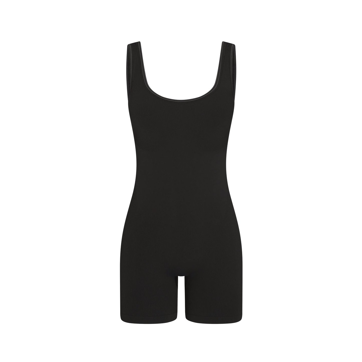 NikeSKIMS RIBBED SEAMLESS SCOOP 5" ONE PIECE  | OBSIDIAN