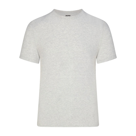 SKIMS COTTON MENS CLASSIC T-SHIRT | LIGHT HEATHER GREY