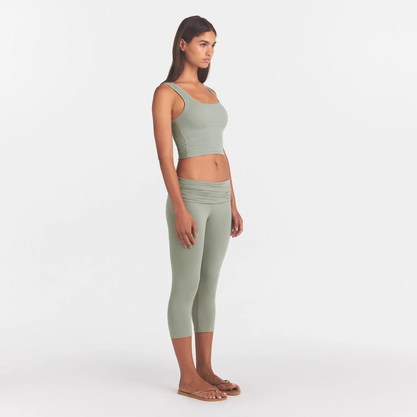 COTTON JERSEY FOLDOVER CAPRI | MINERAL
