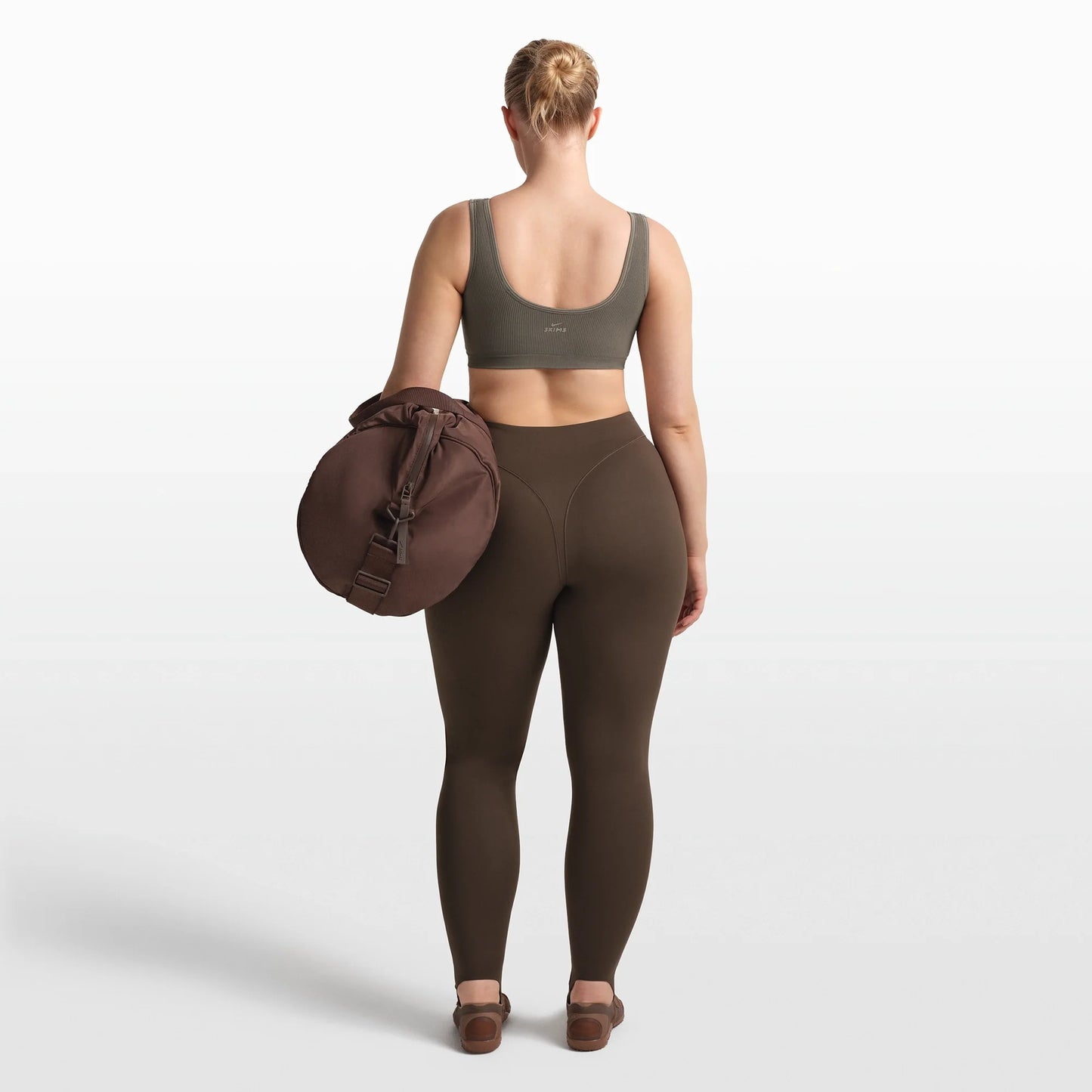 NikeSKIMS RIBBED SEAMLESS SCOOP BRA | DUSTY OAKMOSS