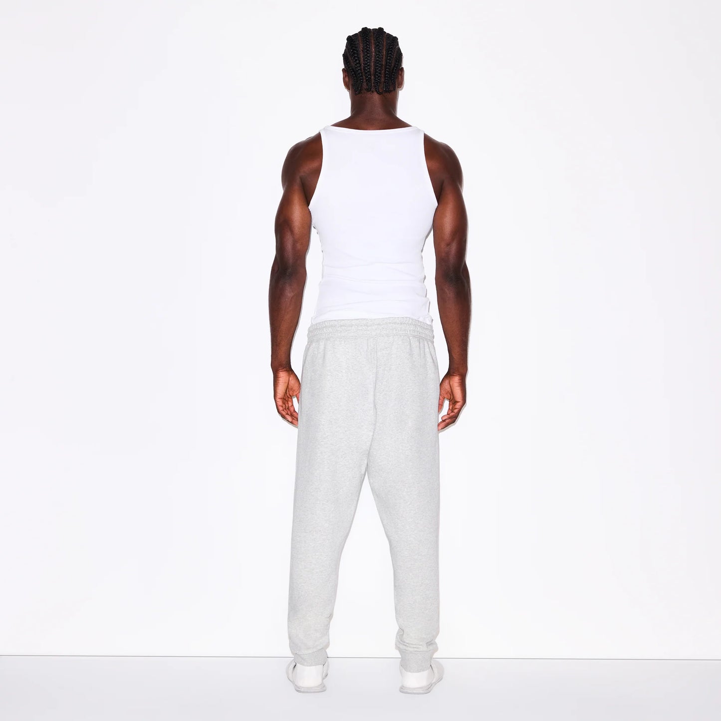 FLEECE LOUNGE MENS TAPERED JOGGER | LIGHT HEATHER GREY