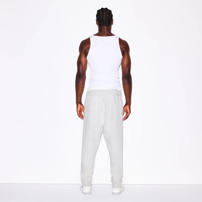 FLEECE LOUNGE MENS TAPERED JOGGER | LIGHT HEATHER GREY