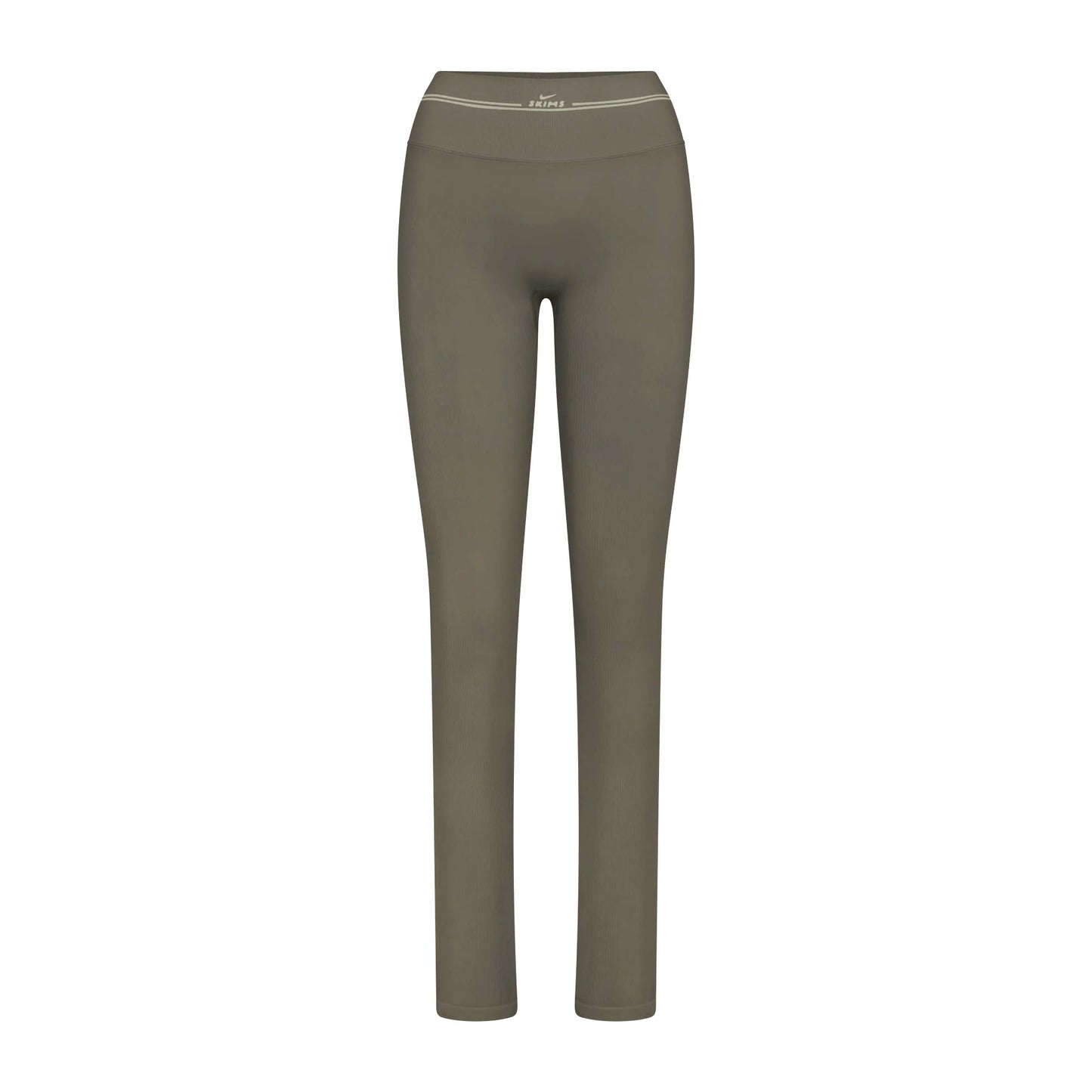 NikeSKIMS RIBBED SEAMLESS 34" STRAIGHT LEGGING | DUSTY OAKMOSS