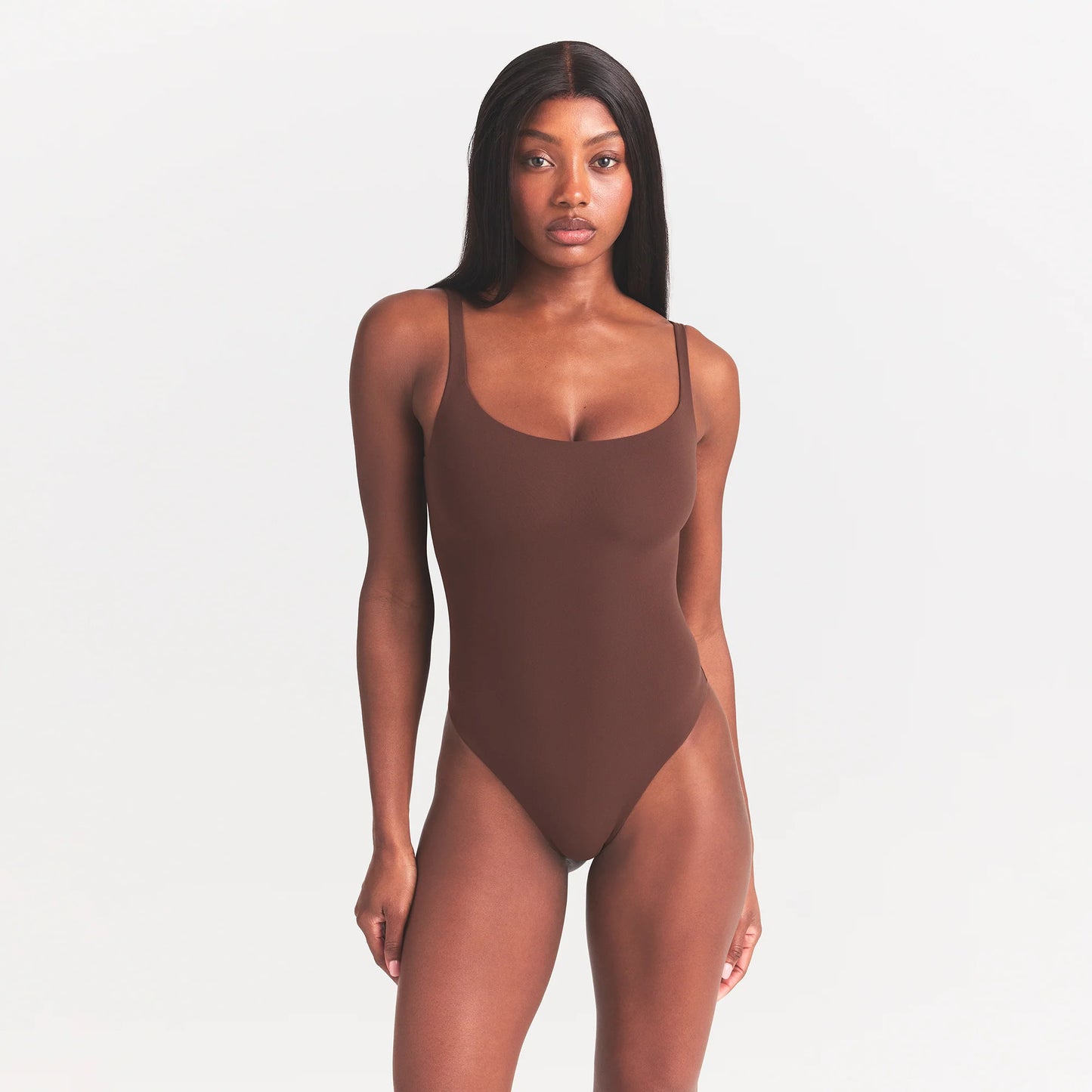 FITS EVERYBODY SQUARE NECK BODYSUIT | COCOA