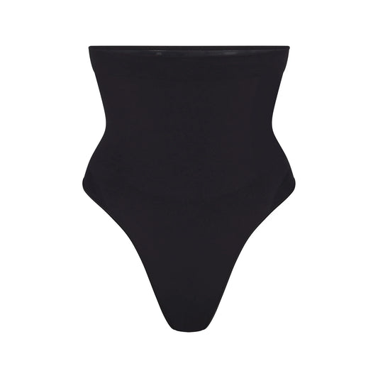 SEAMLESS SCULPT HIGH-WAISTED THONG | ONYX