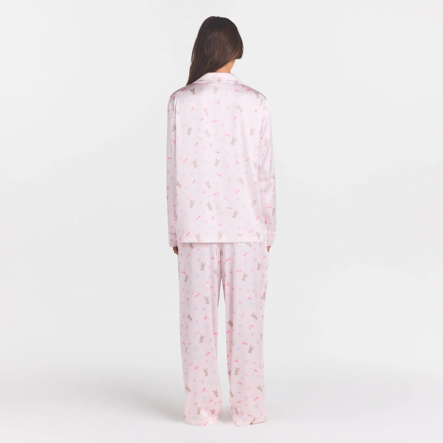 WOVEN SHINE LONG SLEEP SET | BARELY PINK SNACK BAG