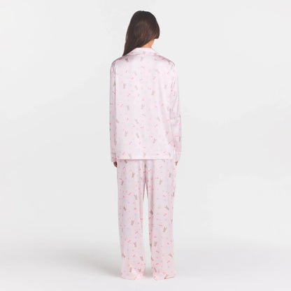 WOVEN SHINE LONG SLEEP SET | BARELY PINK SNACK BAG