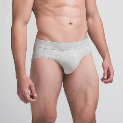 SKIMS COTTON MENS BRIEF | LIGHT HEATHER GREY