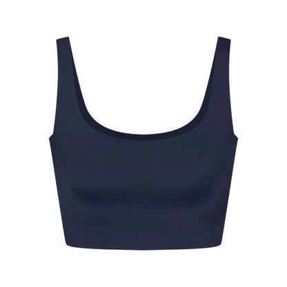 NikeSKIMS SHINE SCOOP NECK BRA TOP | NAVY