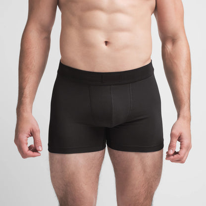 SKIMS COTTON MENS 3" BOXER BRIEF | ONYX
