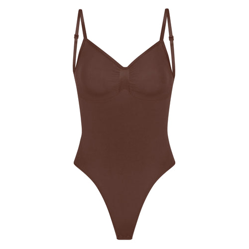 SEAMLESS SCULPT LOW BACK THONG BODYSUIT | COCOA