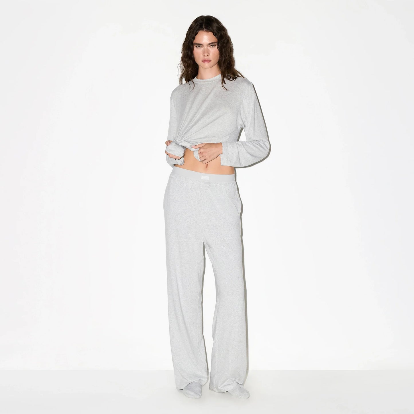 BOYFRIEND LOOSE PANT | LIGHT HEATHER GREY