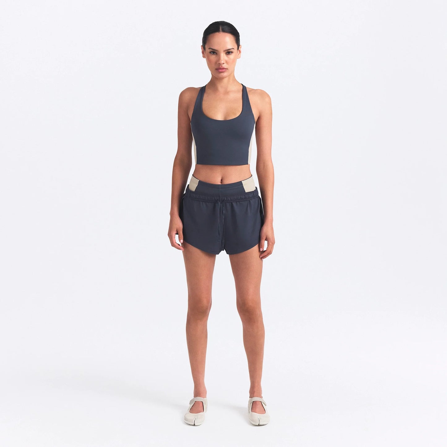 NikeSKIMS MATTE SHINE MIX RACERBACK BRA TOP | DEEP ROYAL AND STONE
